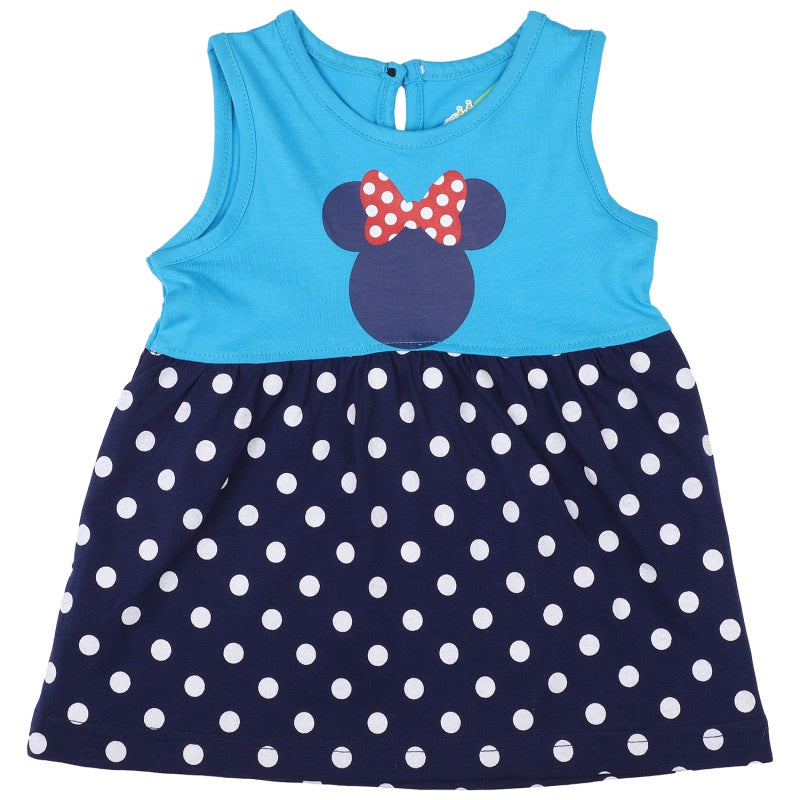 Bodycare Minnie & Friends Girls Cotton Frock Round Neck Sleeveless