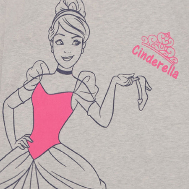 Girls Princess Printed Round Neck Sweatshirt with Full Sleeves for Casual Outfits and Everyday Comfort