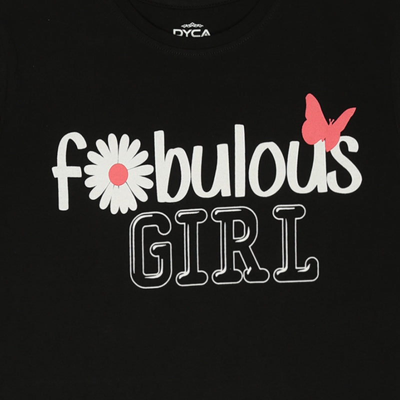Dyca Girls Round Neck Half Sleeves Tshirt