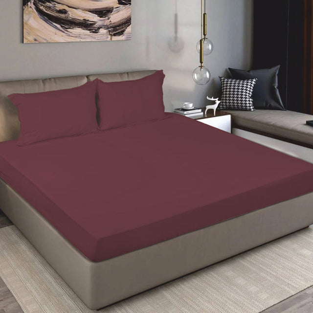 King Size Cotton Fitted Bedsheet Midnight Blue - Bodycare