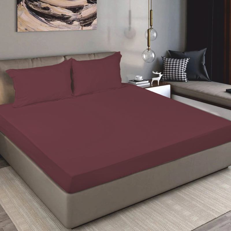 King Size Cotton Fitted Bedsheet Midnight Blue - Bodycare