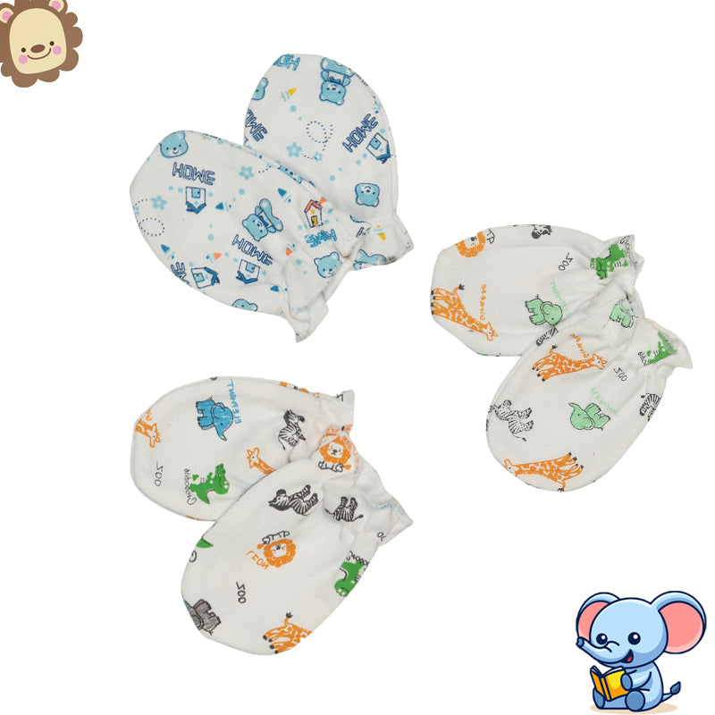 Bodycare Printed Mittens Pack Of 6