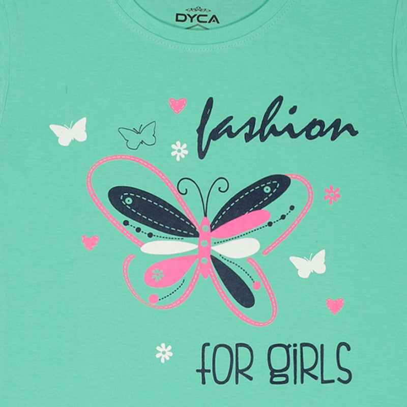 Dyca Girls Round Neck Half Sleeves Tshirt