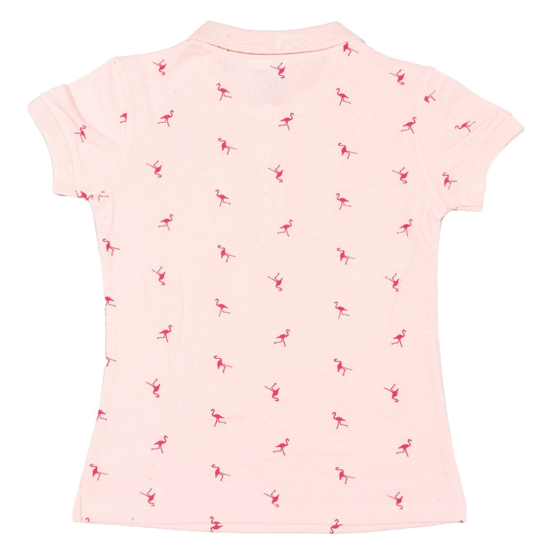 Bodycare Girls Polo Neck Half Sleeves Printed Tshirt