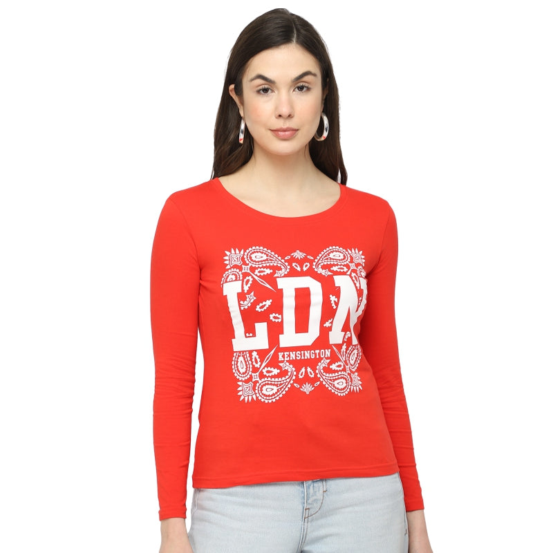 DYCA Women T-shirt Round Neck Full Sleeves