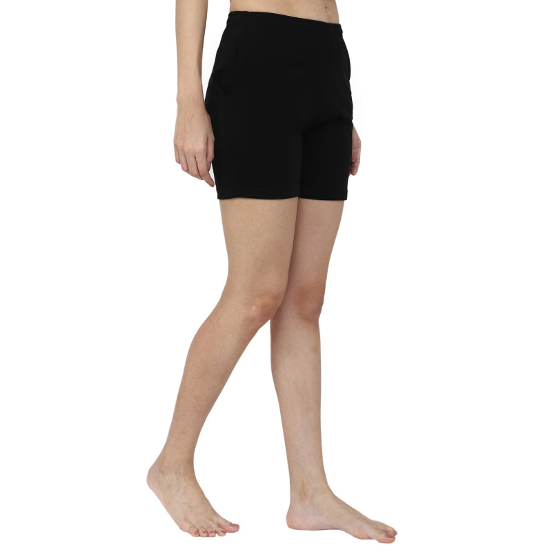 Women 100% Cotton Shorts Side Pockets - Bodycare