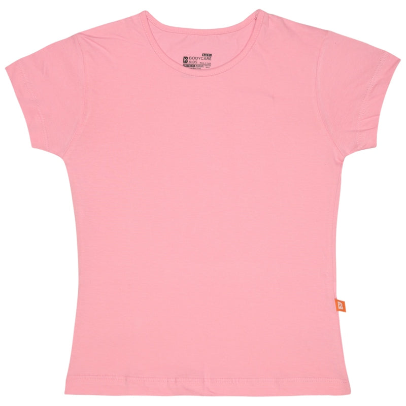 Bodycare Girls Cotton Round Neck Half Sleeves Tshirt Pack Of 2