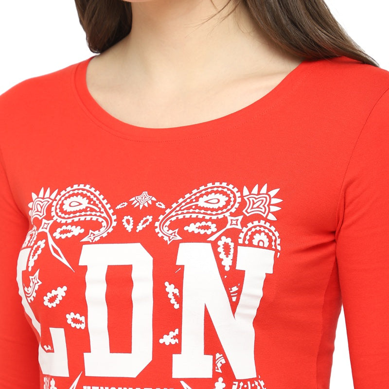 DYCA Women T-shirt Round Neck Full Sleeves