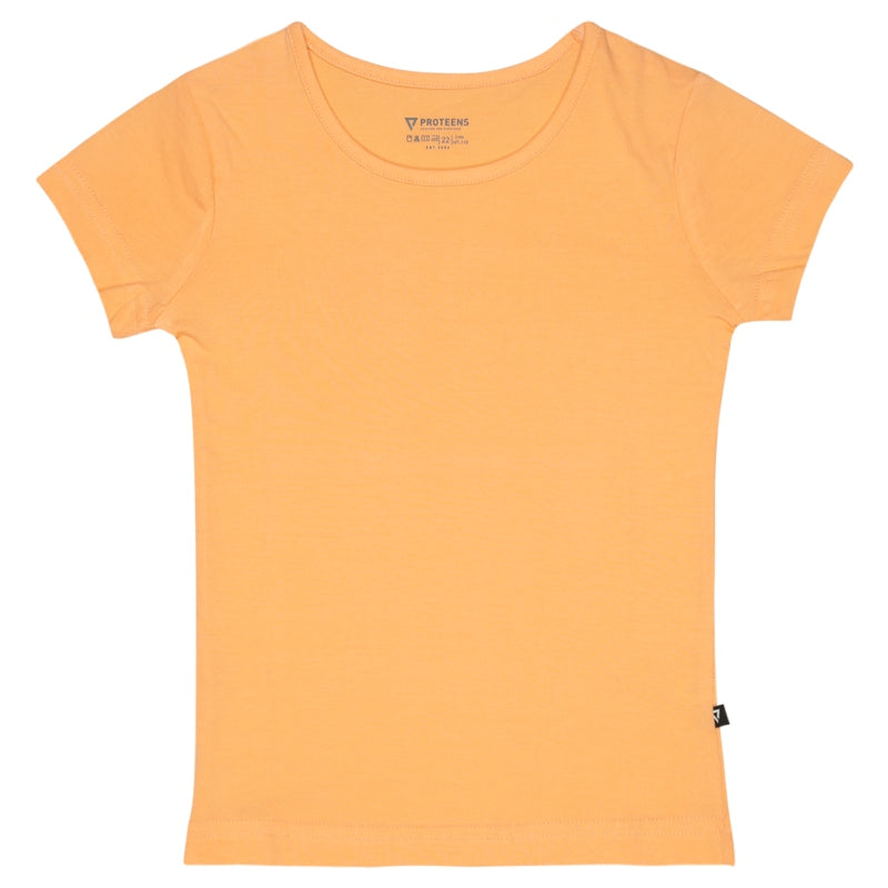 Bodycare Girls Cotton Round Neck Half Sleeves Tshirt Pack Of 2