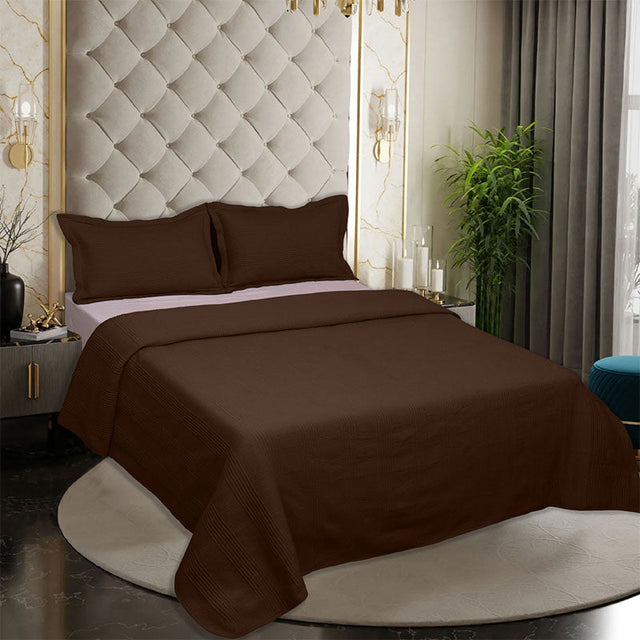 King Size Jersey Bedcover Grey Block Texture - Bodycare