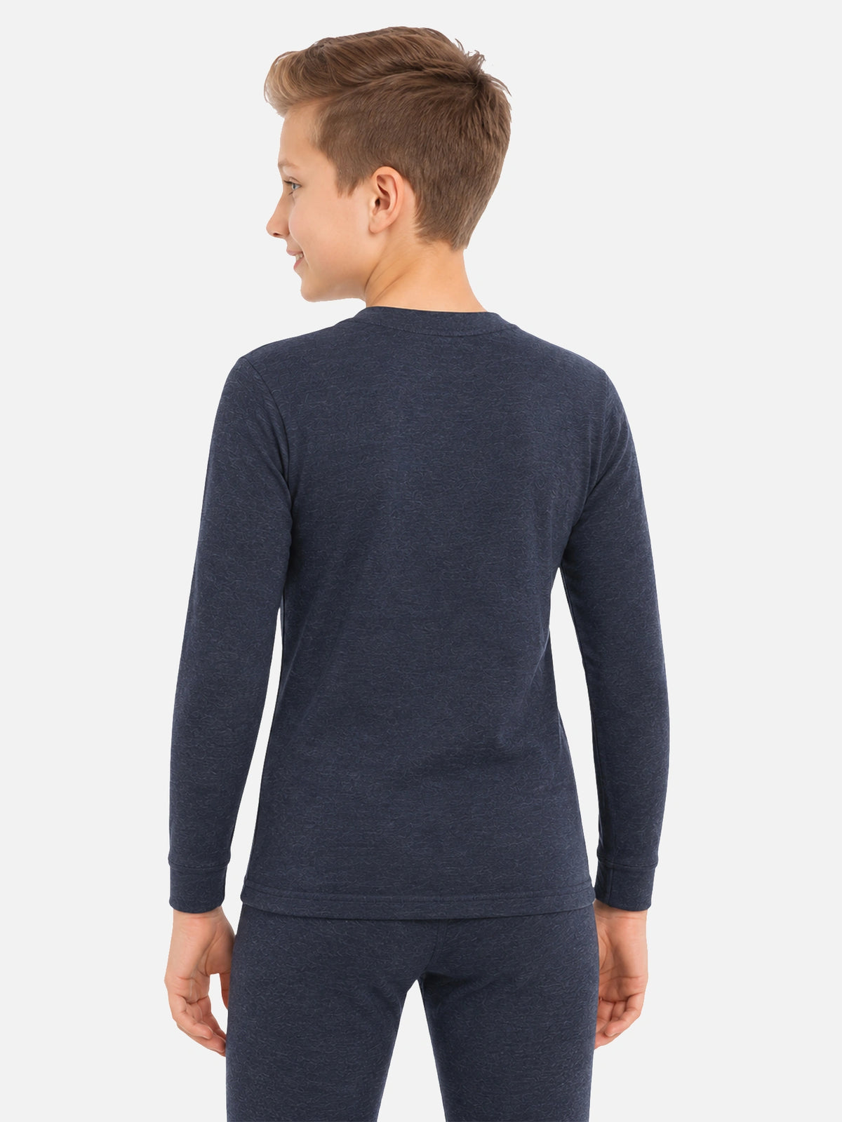 Unisex Kids Heat Max Thermal Top Round Neck Full Sleeves with Fur Fleece Inside for Very High Warmth - Pack of 1