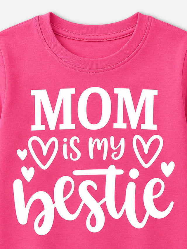 Girls 100% Cotton Printed Round Neck Half Sleeve T-Shirt for Everyday Casual Wear and Regular Comfort