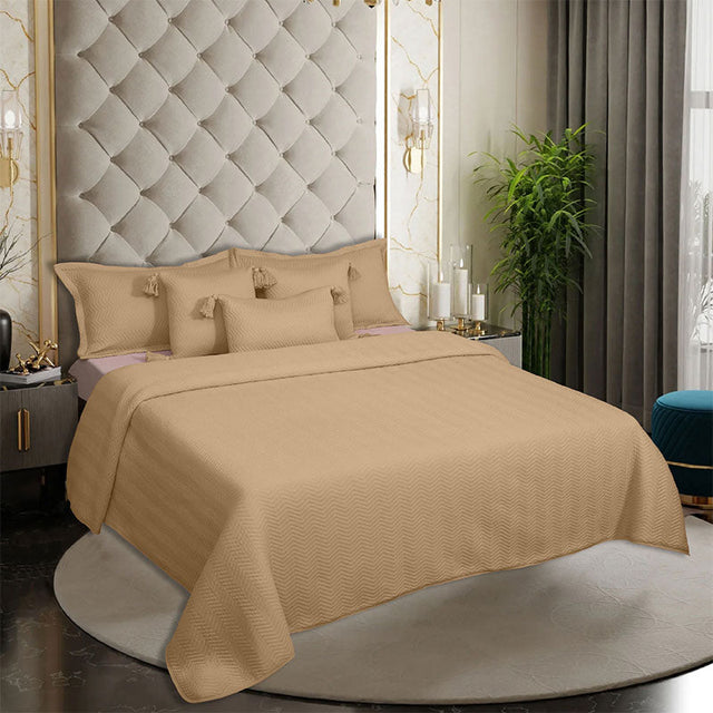 King Size Cotton Jersey Bedcover Chevron Pink - Bodycare