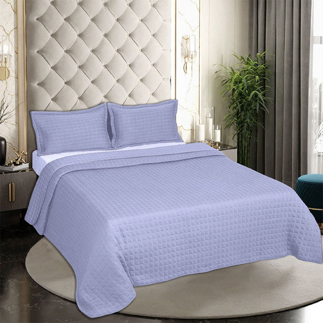 King Size Jersey Bedcover Brown Block Embossed - Bodycare