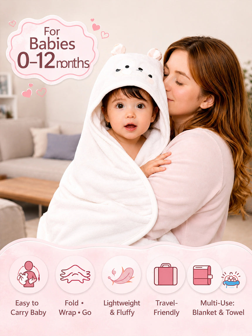 Soft Breathable Receiving Blanket for Baby - Peach