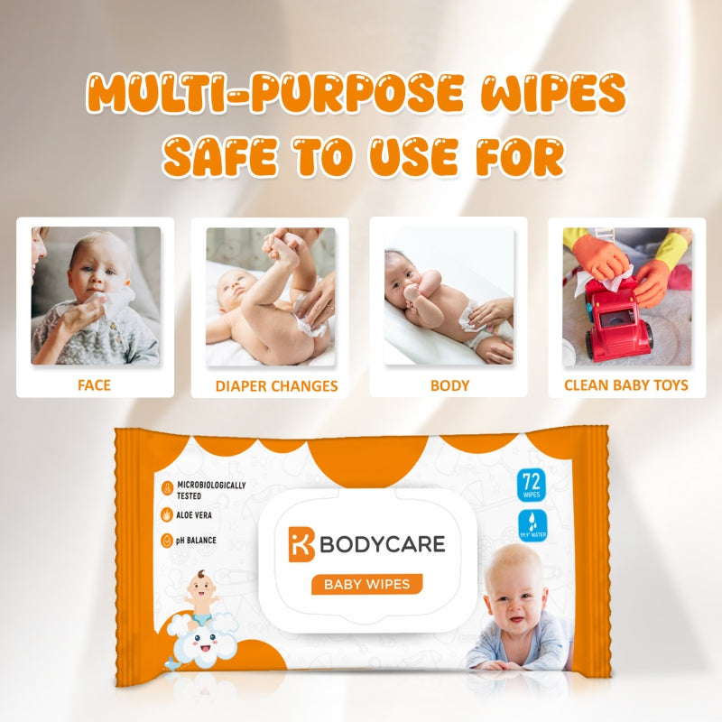 Bodycare Unisex Wet Wipes White Pack Of 3