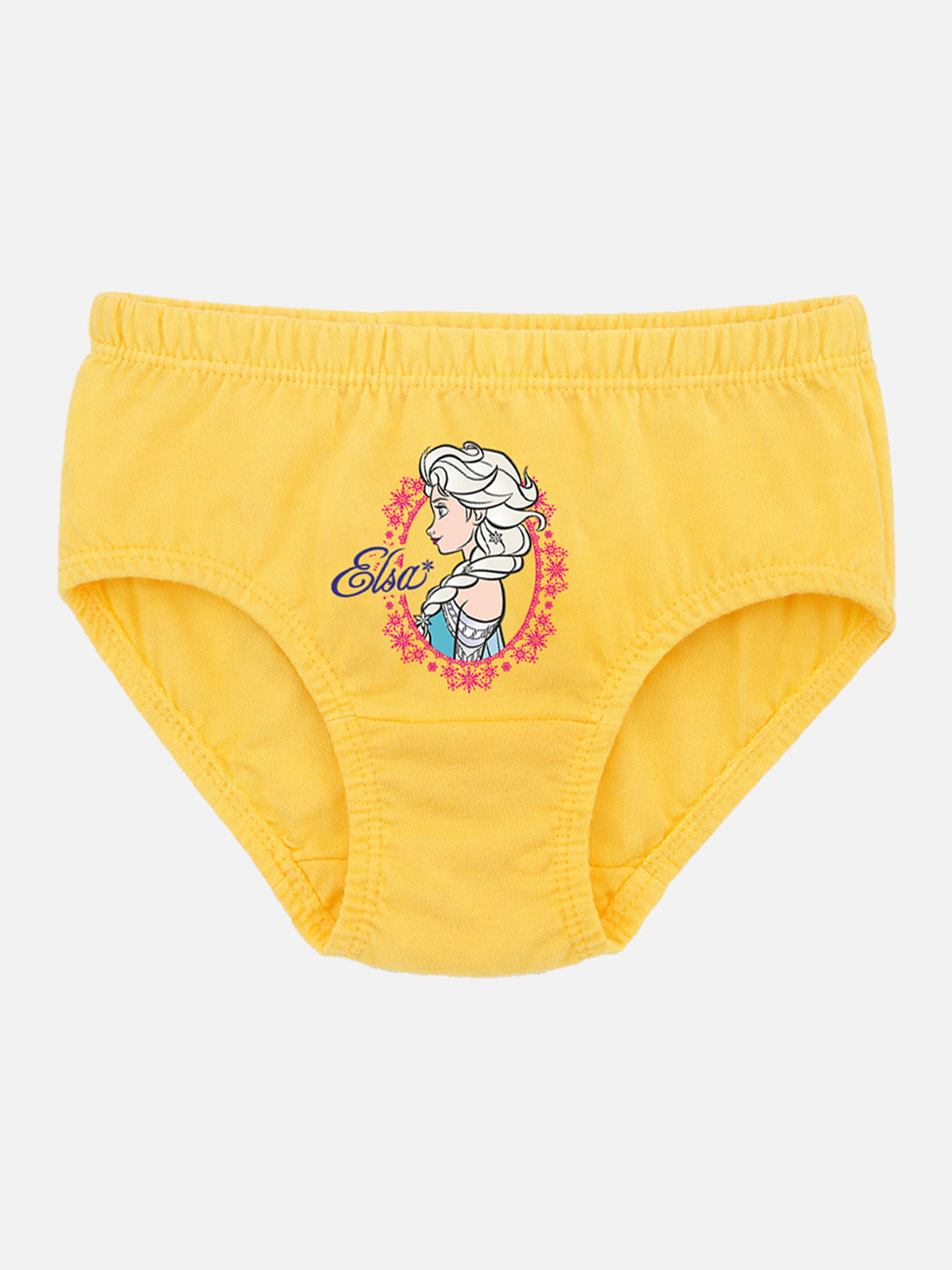 Girls Frozen Panty Inner Elastic Underwear with Character-Inspired Style for Comfortable Daily Innerwear Use - Pack of 5