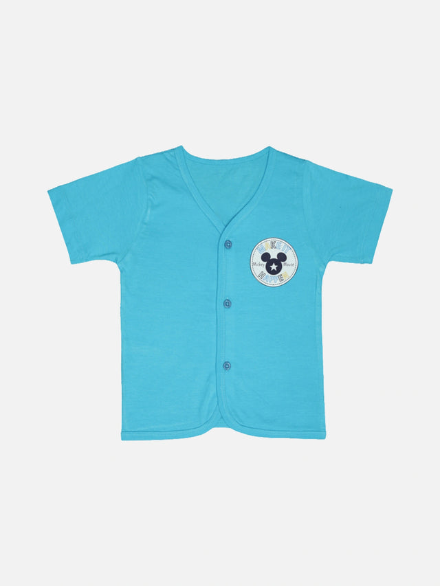 Baby 100% Cotton Front Open Half Sleeves Set for Easy Dressing, Casual Wear and Everyday Comfort Use