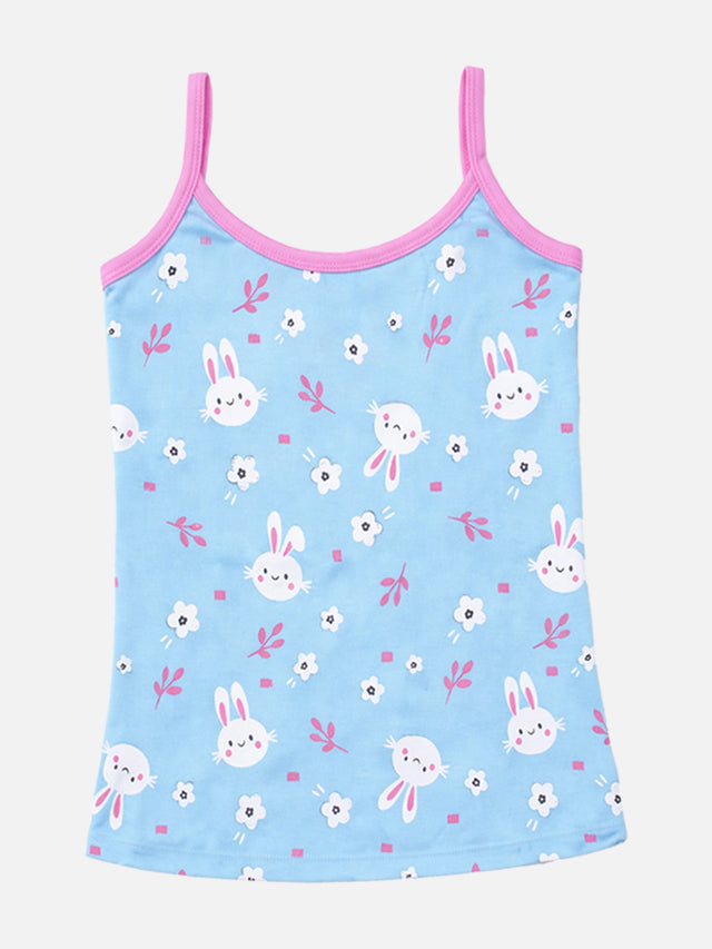 Baby Girls 100% Cotton Sleeveless Camisole Vest for Soft Innerwear Comfort and Regular Use - Pack of 3