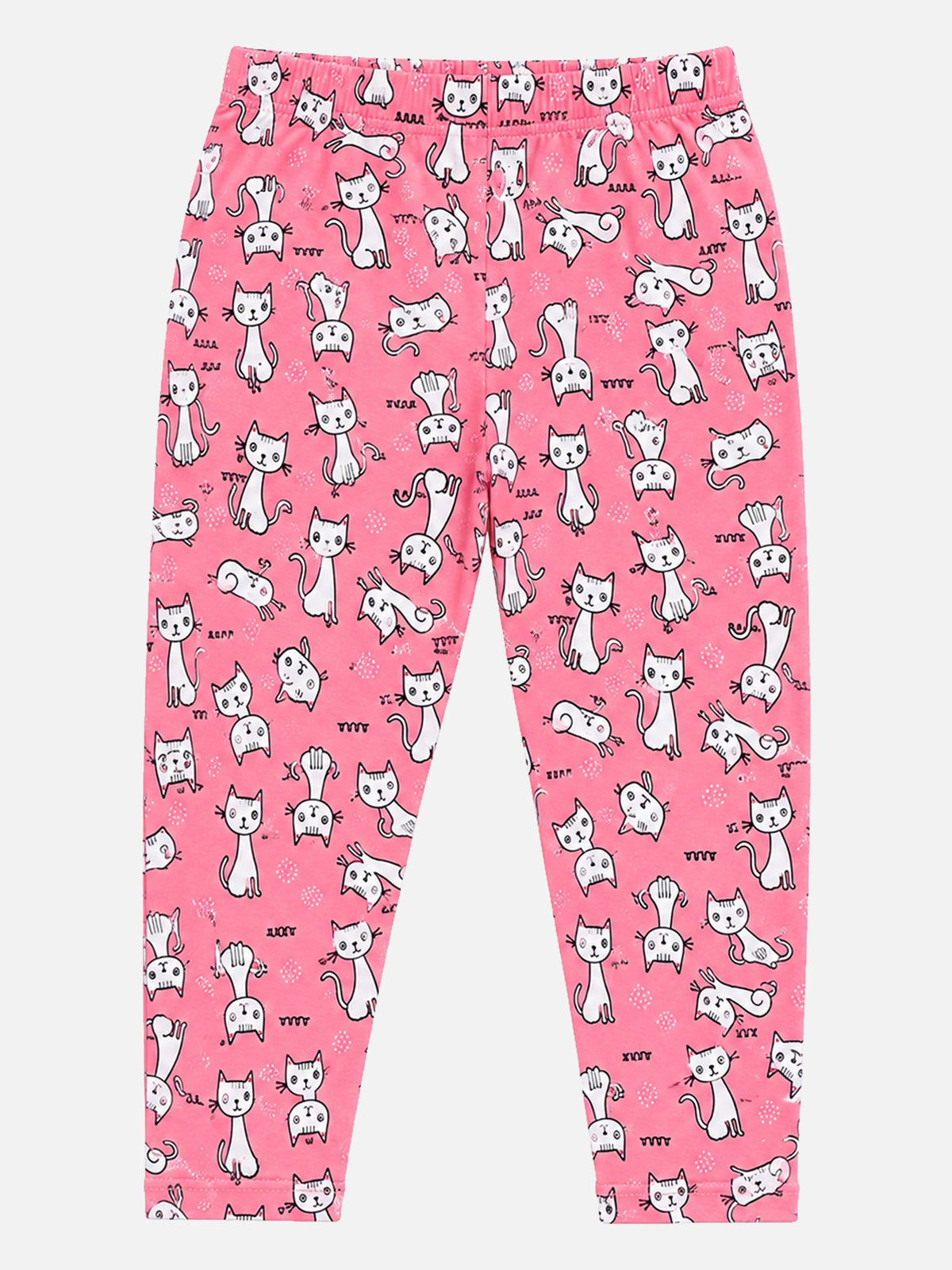 Girls 100% Cotton Printed Track Pant with Side Pockets and Regular Fit Jogger Styling for Comfortable Kids Activewear