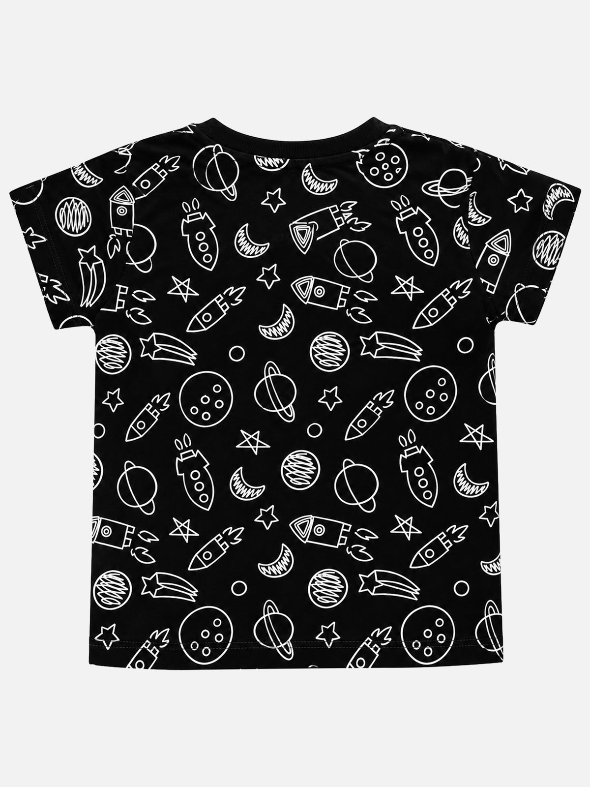 Baby Boys 100% Cotton Round Neck Half Sleeve Printed T-Shirt with Breathable Fabric and Regular Fit - Pack of 1