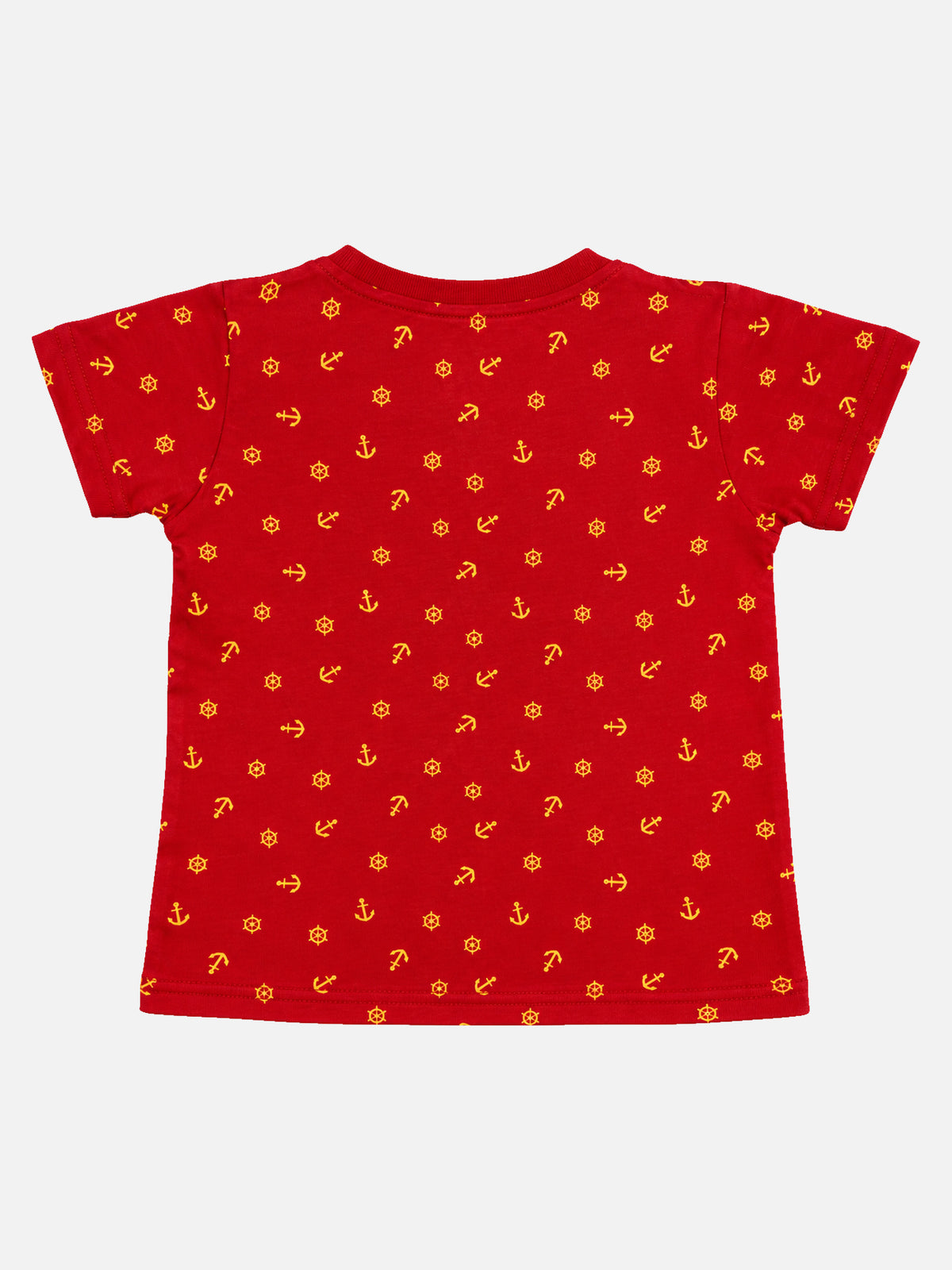 Baby Boys 100% Cotton Round Neck Half Sleeve Printed T-Shirt with Breathable Fabric and Regular Fit - Pack of 1