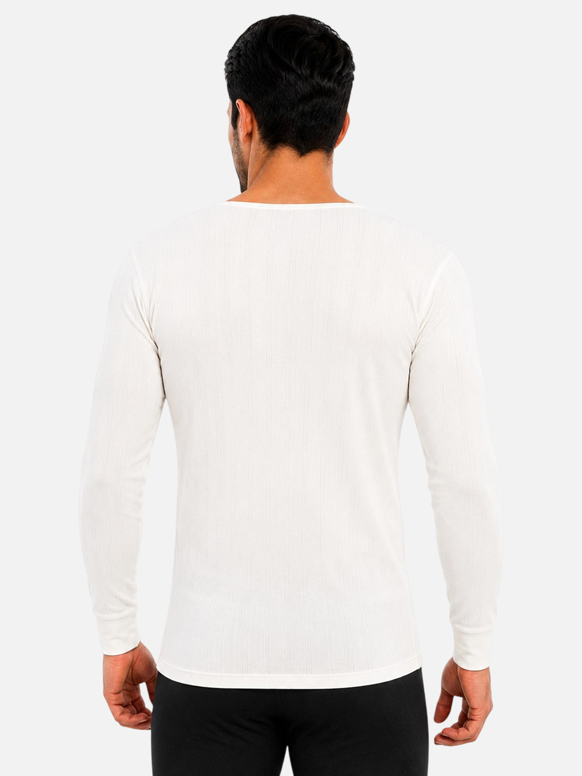 Men Thermal Top with Round Neck Full Sleeves, Thin Fabric High Warmth Comfort and Winter Innerwear Essential