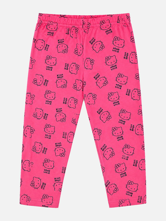 Baby Girls Printed Track Pant with Character Artwork for Casual Wear, Playtime Comfort and Easy Movement - Pack of 1
