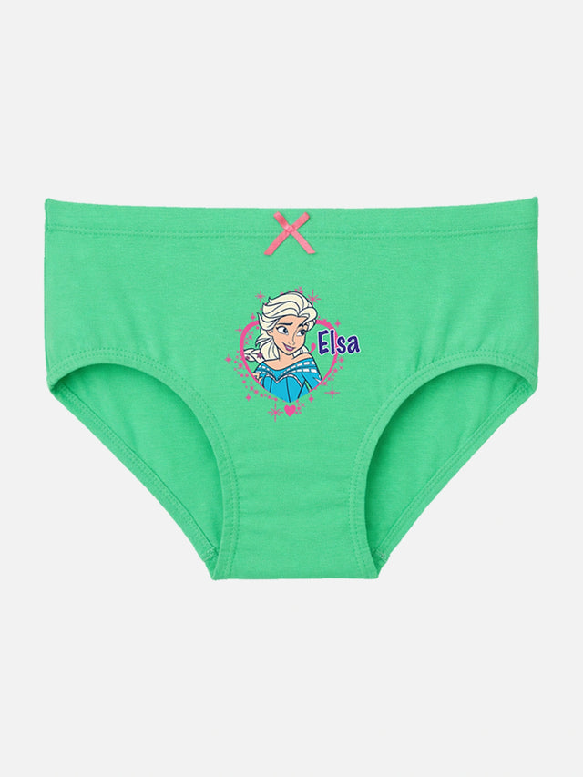 Girls Frozen Printed Innerwear Panty 100% Cotton Soft Skin Friendly for Everyday Comfort and Kids Essentials - Pack of 5