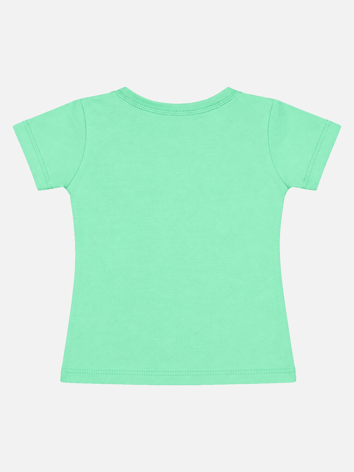 Baby Girls Round Neck Half Sleeve T-Shirt for Casual Wear, Easy Movement, Everyday Comfort and Regular Use