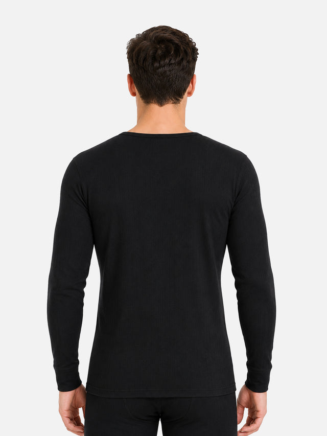 Men Thermal Top with Round Neck Full Sleeves, Thin Fabric High Warmth Comfort and Winter Innerwear Essential