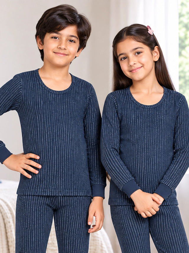 Unisex Antibacterial Round Neck Full Sleeve Thermal Top for Winter Innerwear Comfort and Warm Base Wear - Pack of 2