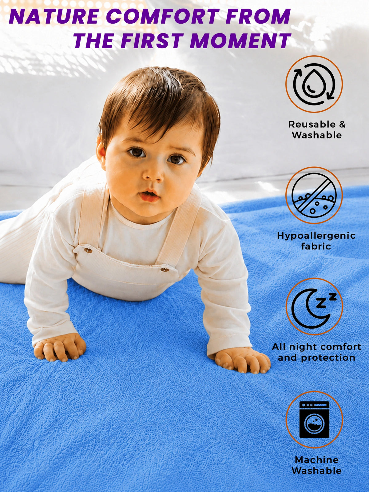 Unisex Dry Sheet for Regular Home Use, Comfortable Bedding Support and Everyday Protection Essentials - Pack of 1