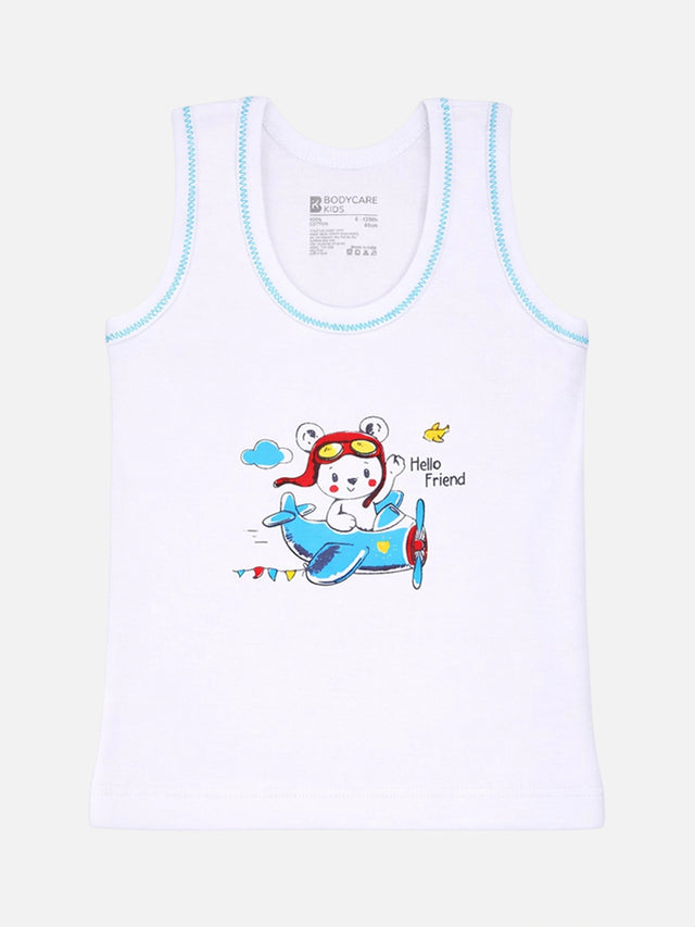 Baby Boys Round Neck Sleeveless Vest Innerwear for Comfortable Daily Wear, Easy Movement and Regular Use - Pack of 3