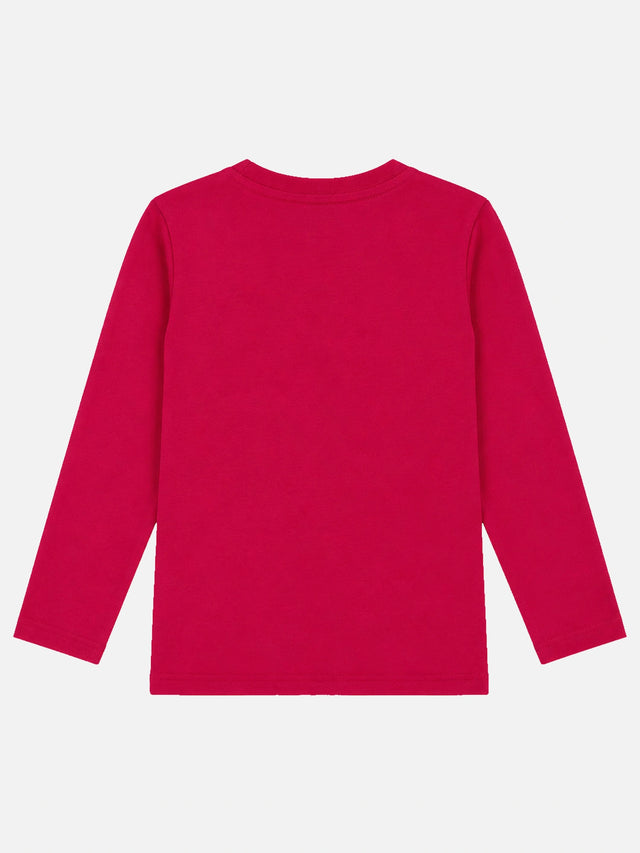 Girls Round Neck Full Sleeves Printed T-Shirt with Casual Styling, Easy Movement and Comfortable Regular Wear Appeal