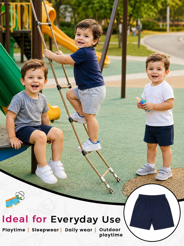 Baby Boys Mickey & Friends Innerwear Trunk Cotton Solid with Inner Elastic for Everyday Comfort - Pack of 4