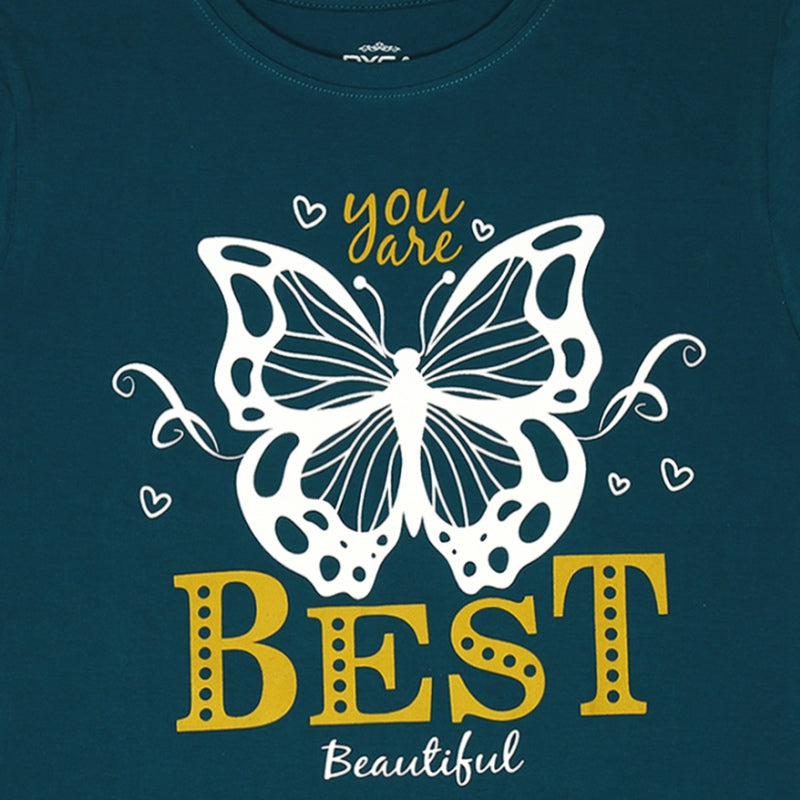 Dyca Girls Round Neck Half Sleeves Tshirt