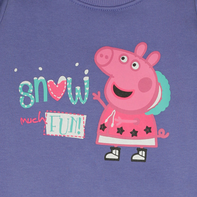 Girls Peppa Pig Romper Round Neck Full Sleeves - Bodycare