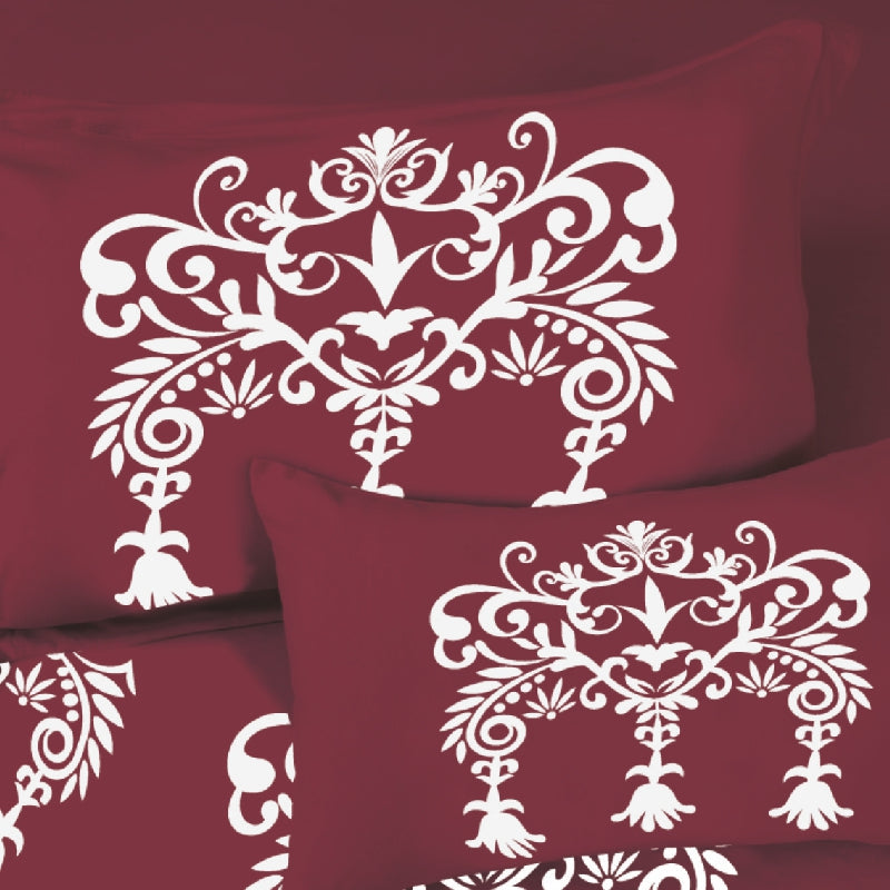 Bodycomfy 100% Cotton Hosiery King Size Fitted Bedsheet – Motif Panel Print