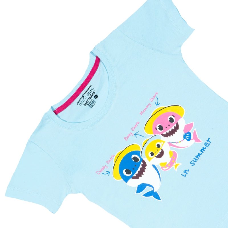 Bodycare Girls Round Neck Half Sleeves Printed Tshirt