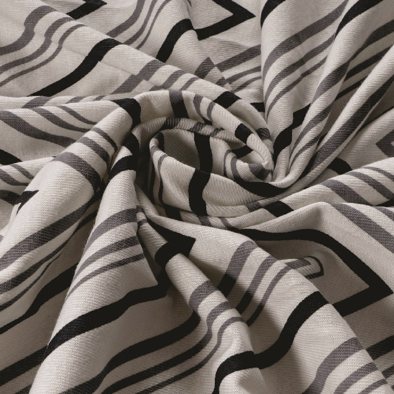 King Size Cotton Bedsheet Chevron Salmon Pink - Bodycare