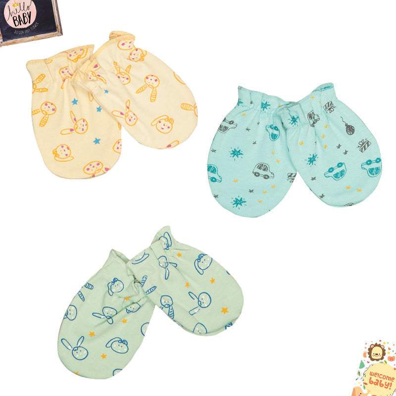 Bodycare Unisex Printed Mittens Pack Of 6