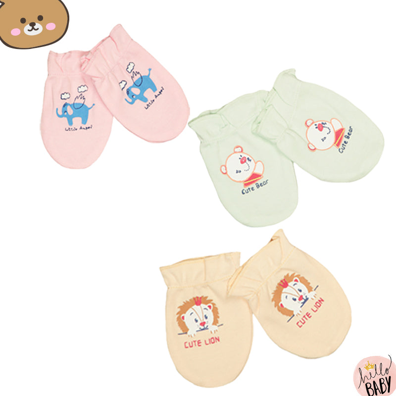 Bodycare Unisex Printed Mittens Pack Of 6