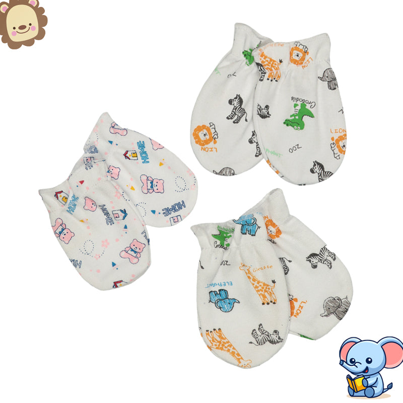 Bodycare Printed Mittens Pack Of 6