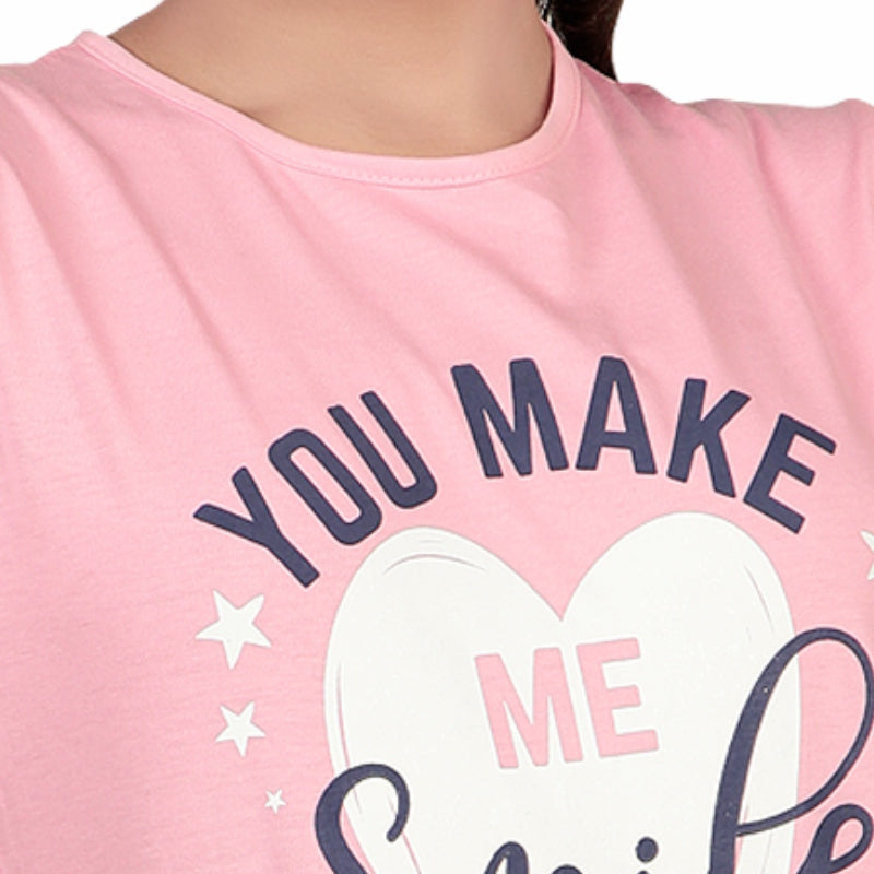 Girls Cotton T-Shirt Round Neck Half Sleeves Pack of 1 - Bodycare
