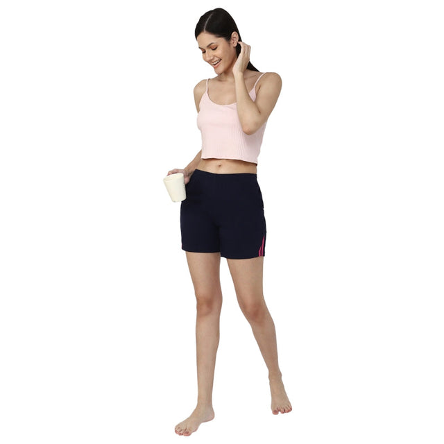 Women 100% Cotton Shorts Side Pockets - Bodycare