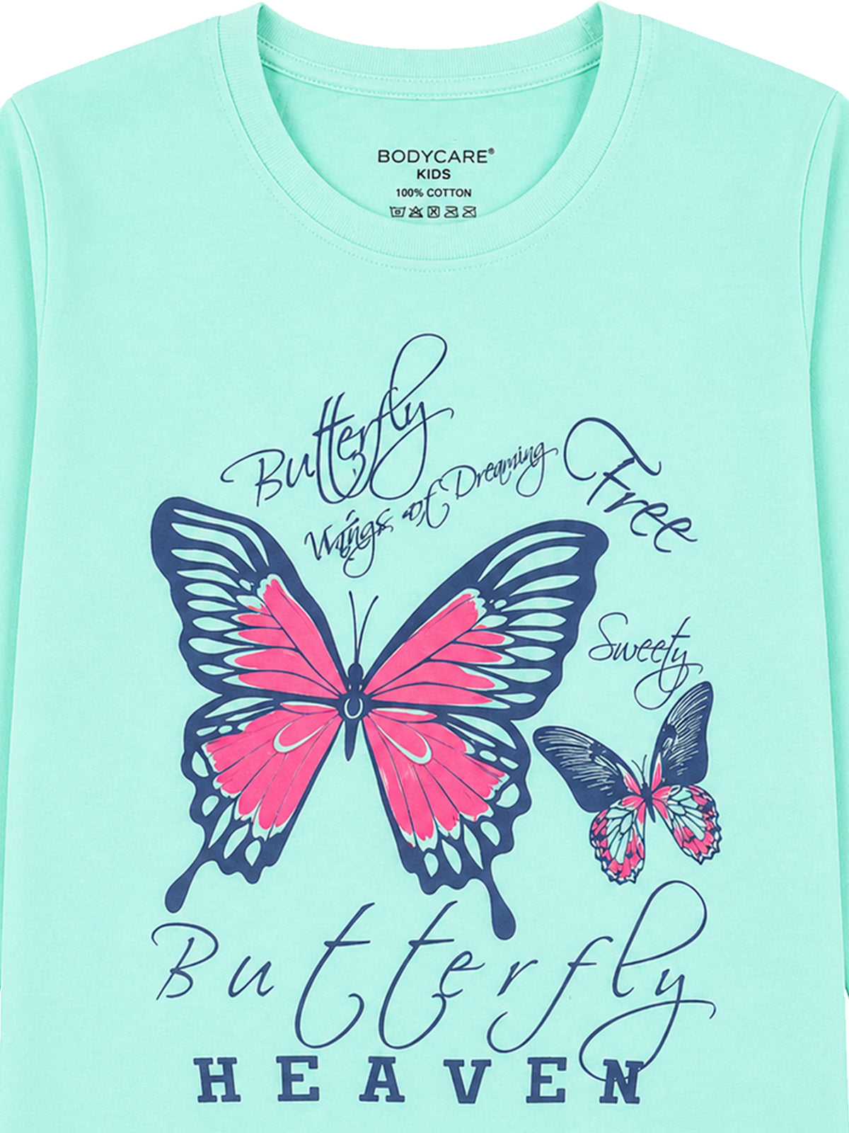Girls 100% Cotton T-Shirt with Round Neck and Full Sleeves for Comfortable Casual Wear and Regular Use - Pack of 1