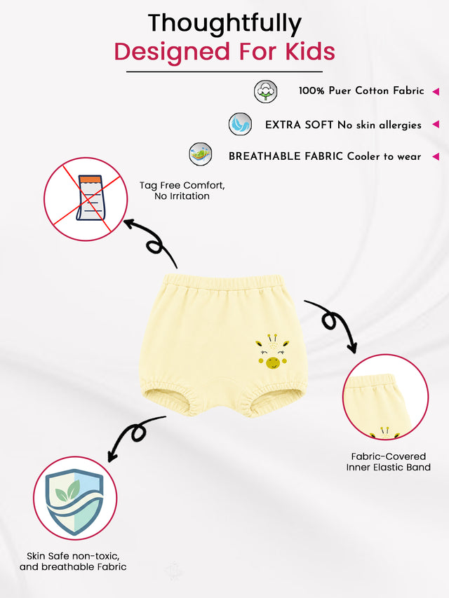 Baby Boys Trunk Innerwear with Inner Elastic for Easy Wear, Everyday Comfort and Wardrobe Essentials - Pack of 3
