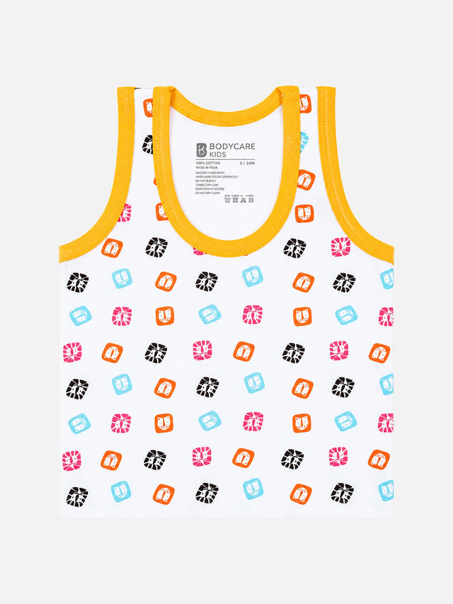 Baby Boys Round Neck Vest with Sleeveless Design for Comfortable Innerwear Use and Everyday Essentials - Pack of 6