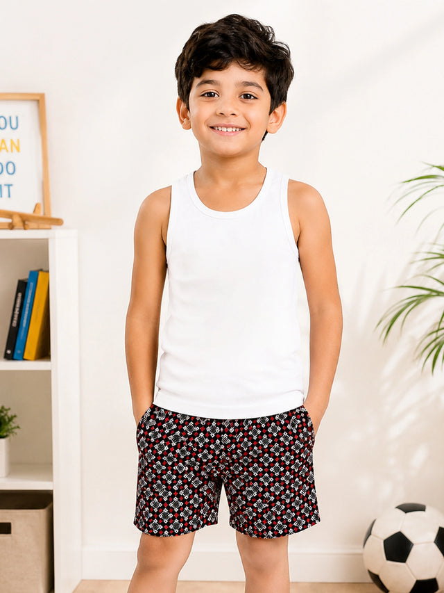 Boys 100% Cotton Trunk Inner Elastic Pack of 3